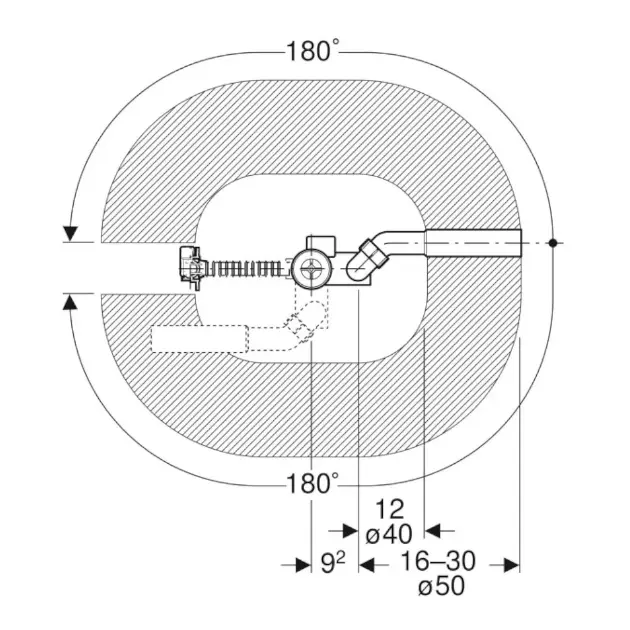 Geberit - Equipment and accessories - Kádlefolyó- és túlfolyó szett - 150.530.21.6 – 3. kép