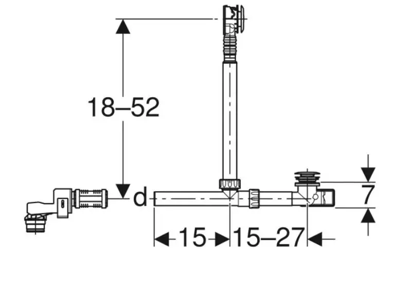 Geberit - Equipment and accessories - Kádlefolyó- és túlfolyó szett - 154.246.00.6 – 2. kép