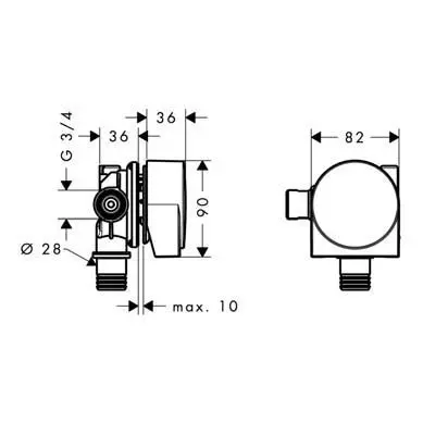 Hansgrohe - Exa - Kádlefolyó- és túlfolyó szett - 58112000 – 2. kép