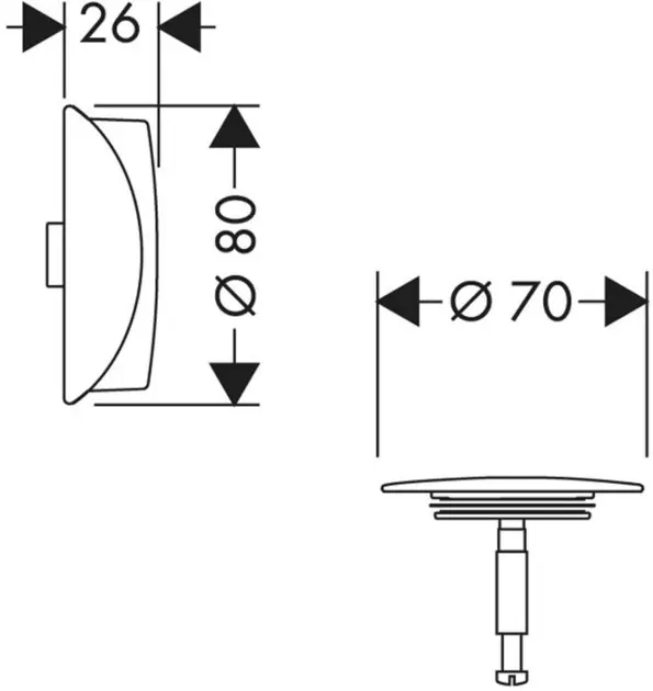 Hansgrohe - Flexaplus - Kádlefolyó- és túlfolyó szett - 58185990 – 2. kép
