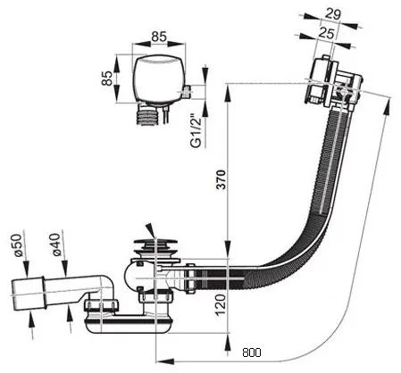 Ravak - Waste sets - Kádlefolyó- és túlfolyó szett - X01504 – 2. kép