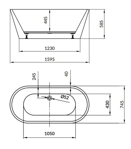 Cersanit - Crea - Fürdőkád - S301-300 – 2. kép