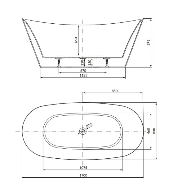 Cersanit - Inverto - Fürdőkád - S301-339 – 2. kép