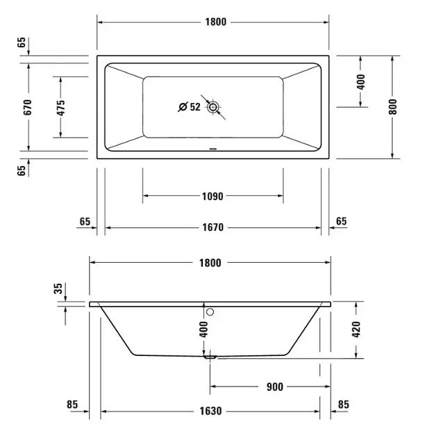 Duravit - Duravit No.1 - Fürdőkád - 700492000000000 – 2. kép