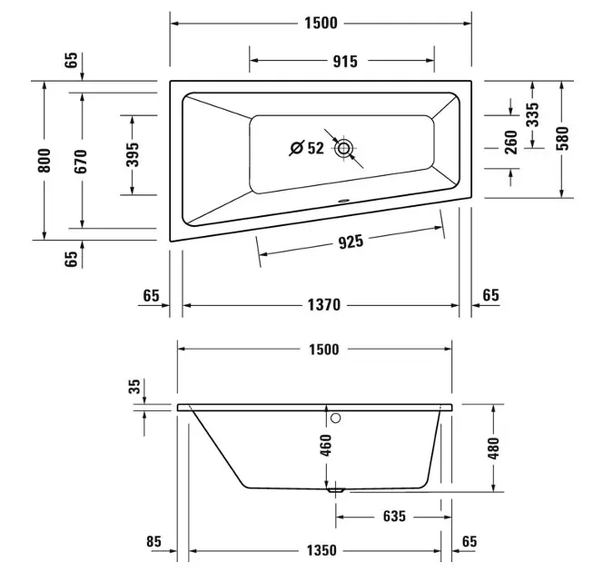 Duravit - Duravit No.1 - Fürdőkád - 700504000000000 – 2. kép