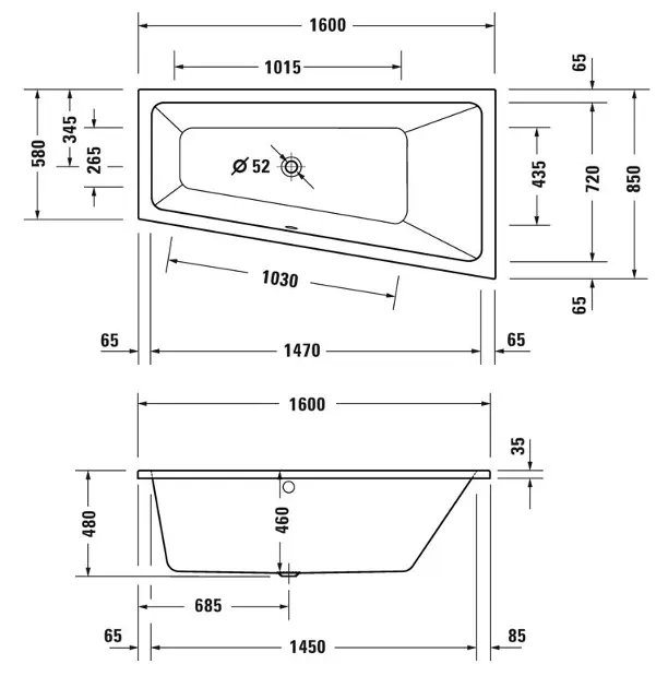 Duravit - Duravit No.1 - Fürdőkád - 700507000000000 – 2. kép