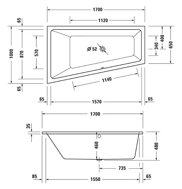 Duravit - Duravit No.1 - Fürdőkád - 700508000000000 – 2. kép
