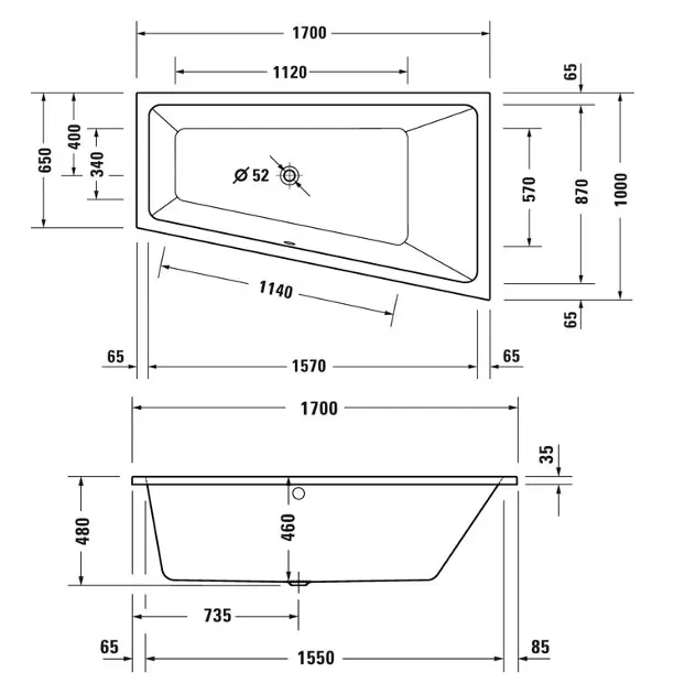 Duravit - Duravit No.1 - Fürdőkád - 700509000000000 – 2. kép