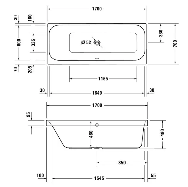 Duravit - Happy D.2 - Fürdőkád - 700310000000000 – 2. kép