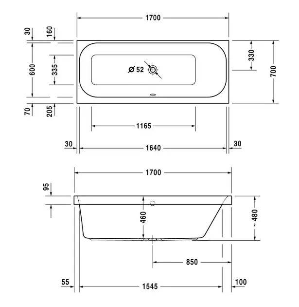 Duravit - Happy D.2 - Fürdőkád - 700311000000000 – 2. kép