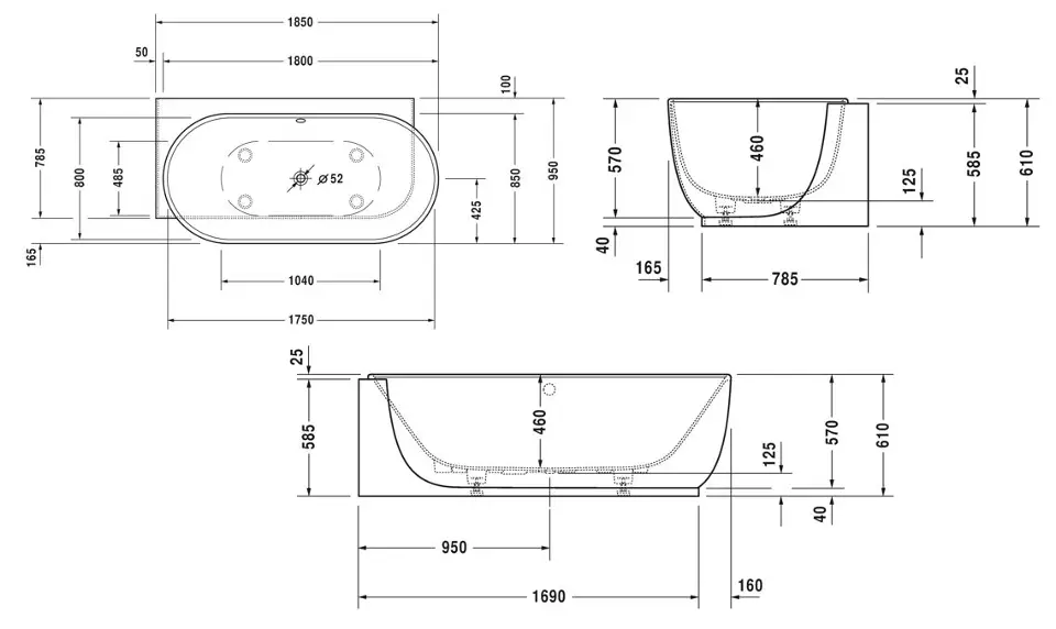 Duravit - Luv - Fürdőkád - 700431000000000 – 2. kép