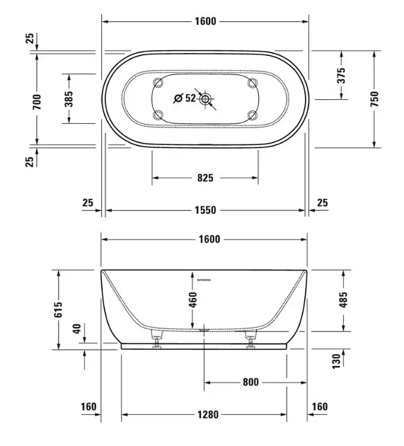 Duravit - Luv - Fürdőkád - 700461000000000 – 2. kép
