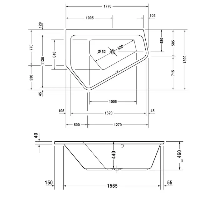 Duravit - Paiova 5 - Fürdőkád - 700390000000000 – 2. kép