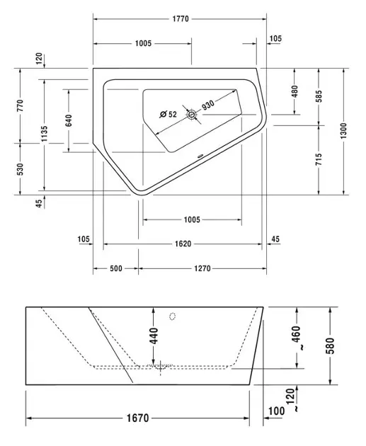 Duravit - Paiova 5 - Fürdőkád - 700394000000000 – 2. kép