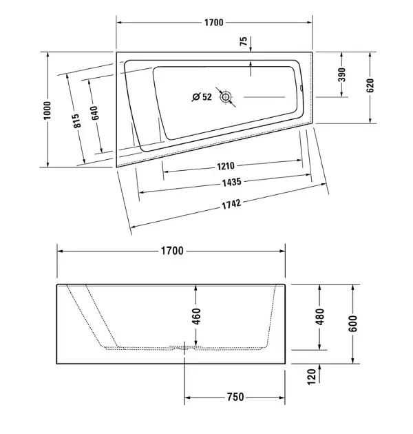 Duravit - Paiova - Fürdőkád - 700264000000000 – 2. kép