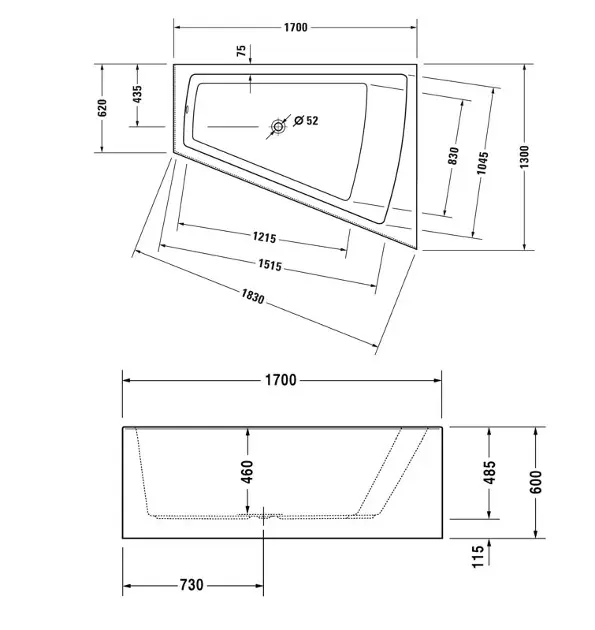 Duravit - Paiova - Fürdőkád - 700267000000000 – 2. kép