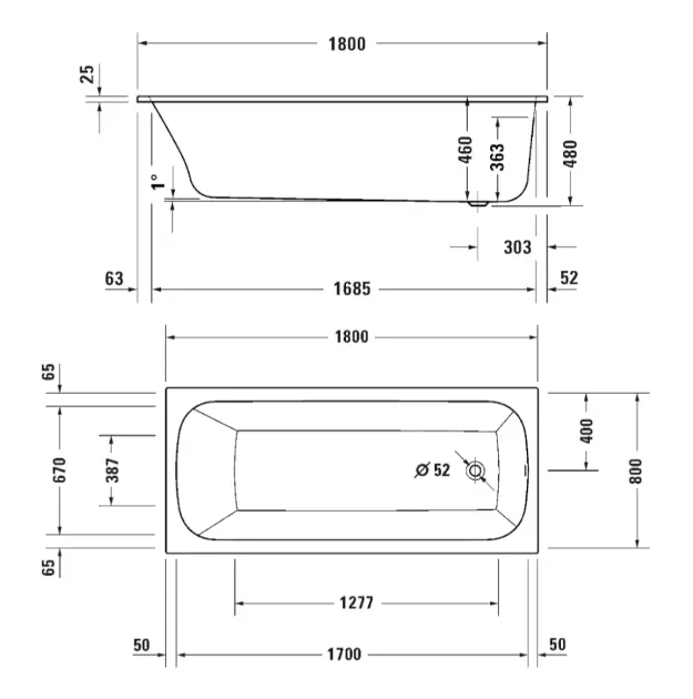 Duravit - Qatego - Fürdőkád - 700613000000000 – 2. kép