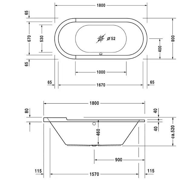 Duravit - Starck - Fürdőkád - 700009000000000 – 2. kép