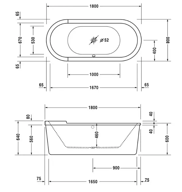 Duravit - Starck - Fürdőkád - 700010000000000 – 2. kép