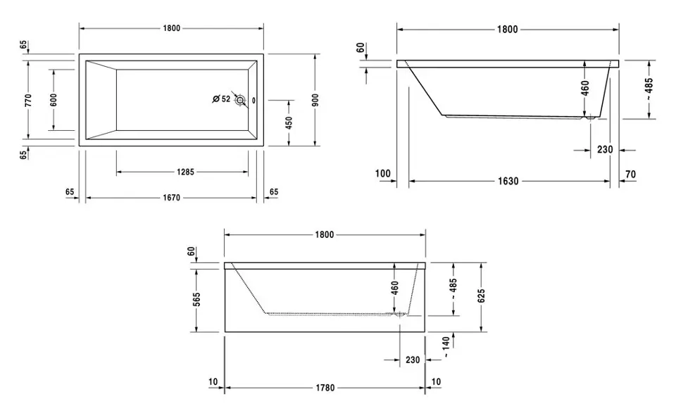 Duravit - Starck - Fürdőkád - 700050000000000 – 2. kép