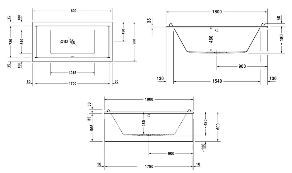 Duravit - Starck - Fürdőkád - 700339000000000 – 2. kép