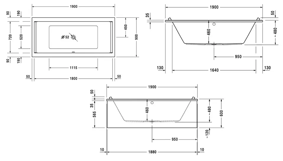 Duravit - Starck - Fürdőkád - 700340000000000 – 2. kép