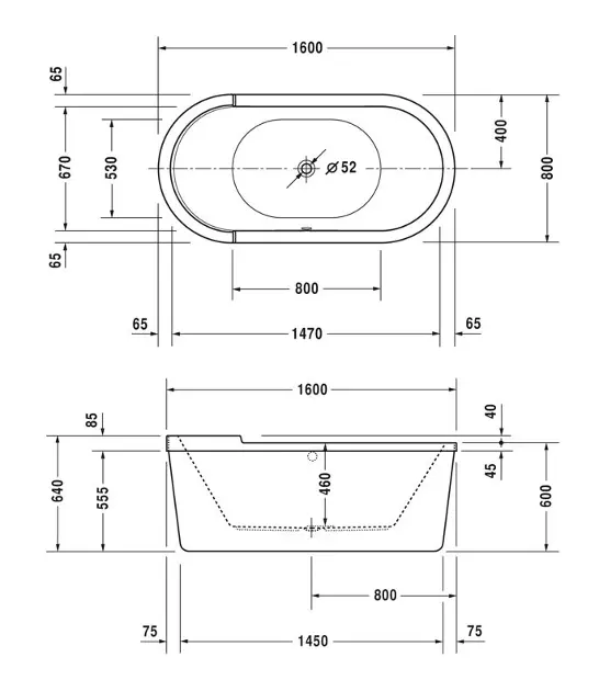 Duravit - Starck - Fürdőkád - 700409000000000 – 2. kép