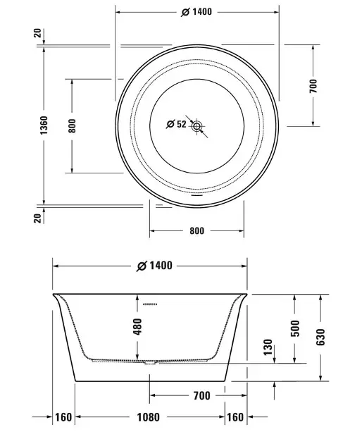 Duravit - White Tulip - Fürdőkád - 700470000000000 – 2. kép