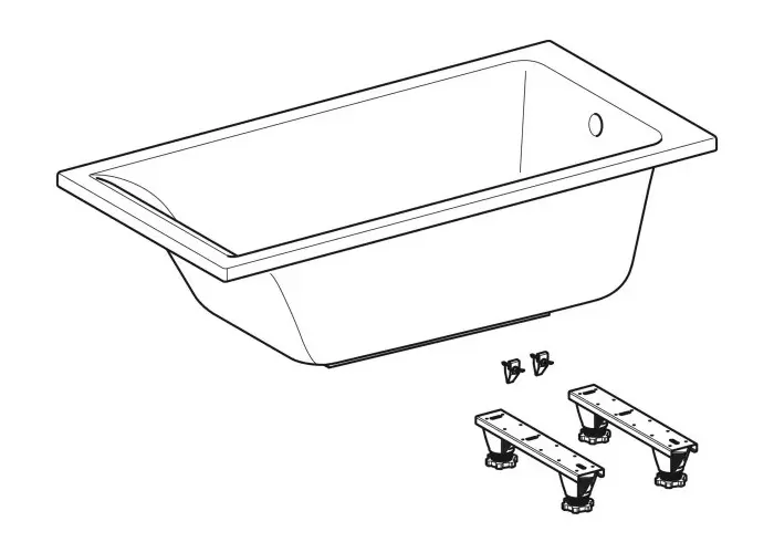 Geberit - Selnova Square - Fürdőkád - 554.382.01.1 – 3. kép
