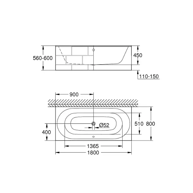 Grohe - Essence - Fürdőkád - 39617000 – 2. kép