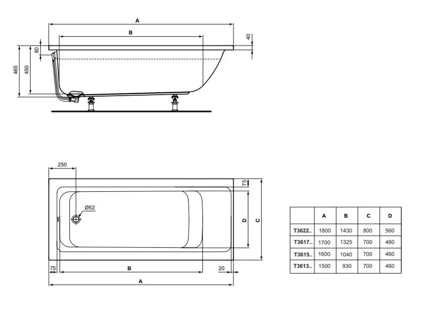 Ideal Standard - Connect Air - Fürdőkád - T362201 – 2. kép