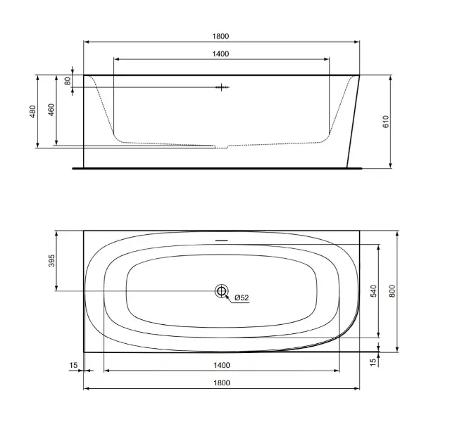 Ideal Standard - Dea - Fürdőkád - T549201 – 2. kép