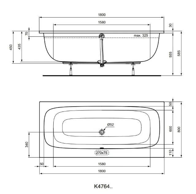 Ideal Standard - i.Life - Fürdőkád - T476401 – 2. kép