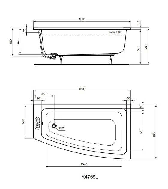 Ideal Standard - i.Life - Fürdőkád - T476901 – 2. kép