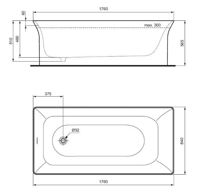 Ideal Standard - La Dolce Vita - Fürdőkád - T5518EN – 2. kép