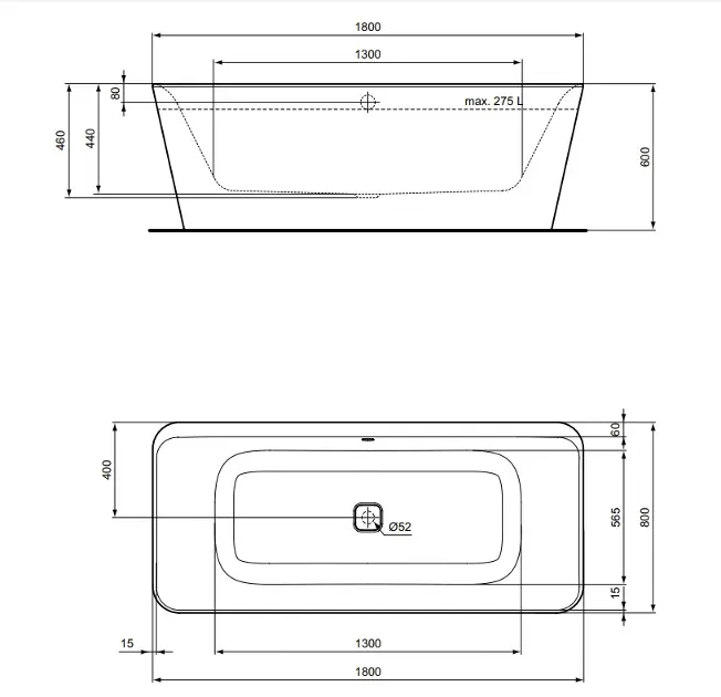Ideal Standard - Tonic II - Fürdőkád - K8726V1 – 2. kép