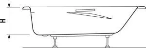 Jika - Alma - Fürdőkád - H2342720000001 – 2. kép