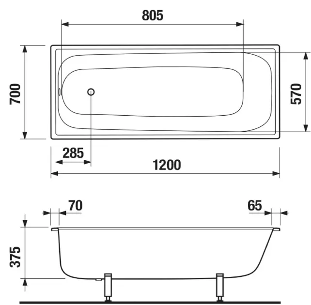 Jika - Riga - Fürdőkád - H2340200000001 – 2. kép
