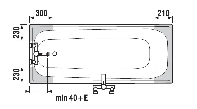Jika - Riga - Fürdőkád - H2340400000001 – 3. kép