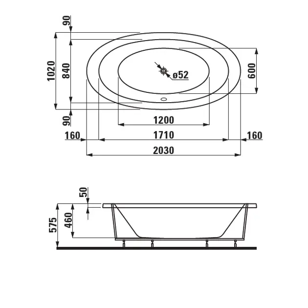Laufen - Il Bagno Alessi One - Fürdőkád - H2439700000001 – 2. kép