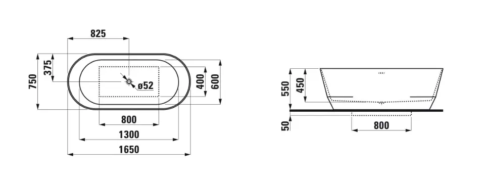 Laufen - Pro - Fürdőkád - H2399520680001 – 2. kép