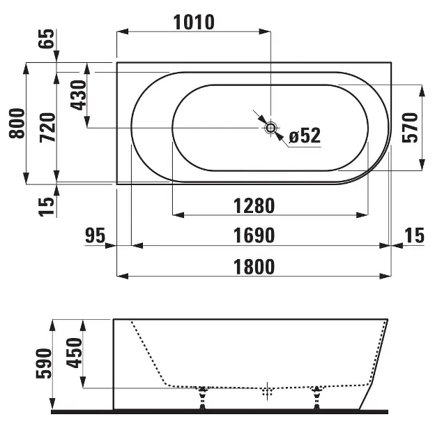 Laufen - Pro - Fürdőkád - H2449560000001 – 2. kép