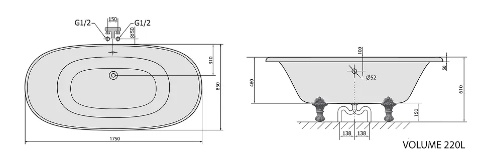 Polysan - Bathtubs - Fürdőkád - 10121 – 2. kép