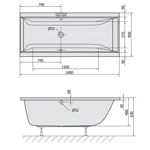 Polysan - Bathtubs - Fürdőkád - 13111 – 2. kép