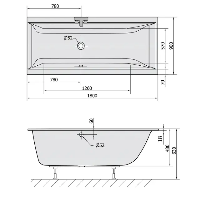 Polysan - Bathtubs - Fürdőkád - 13111S – 2. kép