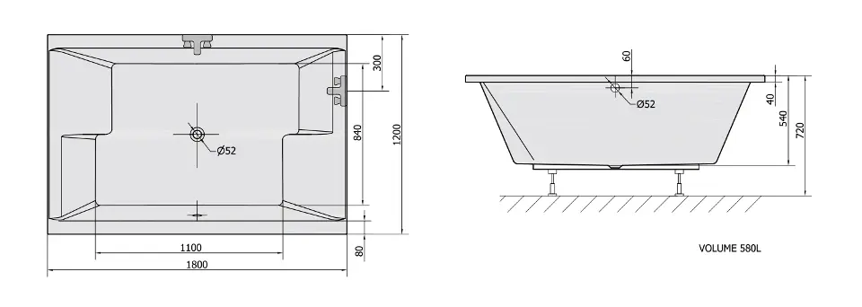Polysan - Bathtubs - Fürdőkád - 13611 – 2. kép