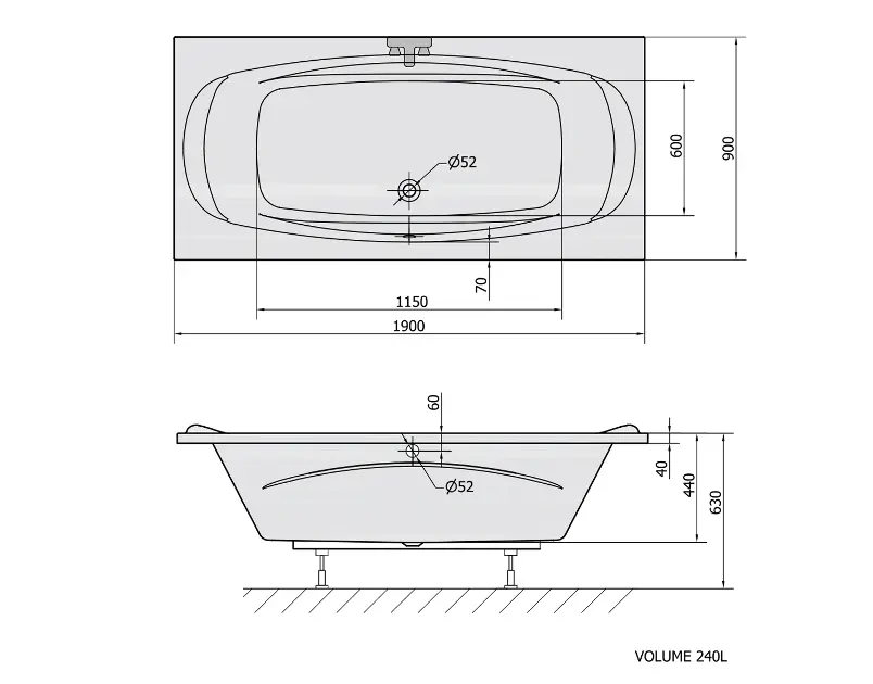 Polysan - Bathtubs - Fürdőkád - 14111 – 2. kép