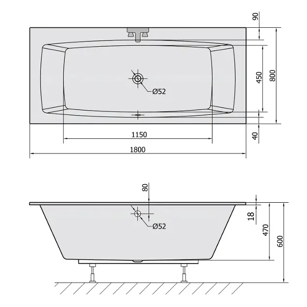 Polysan - Bathtubs - Fürdőkád - 17611S – 2. kép