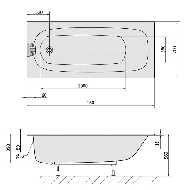 Polysan - Bathtubs - Fürdőkád - 24611S – 2. kép