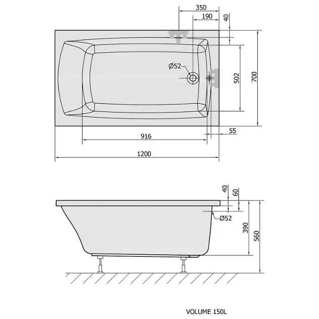 Polysan - Bathtubs - Fürdőkád - 25111 – 2. kép